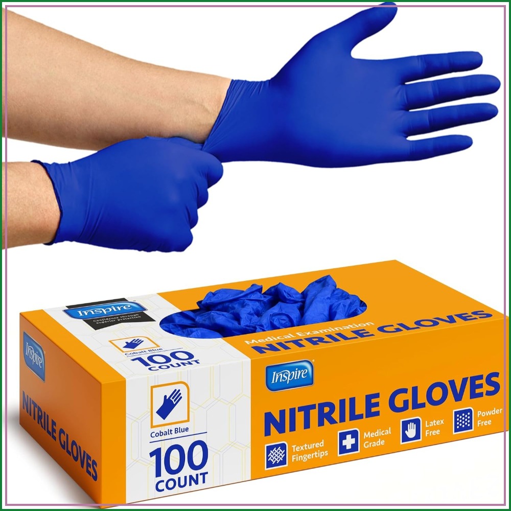 Exam Glove Nitrile - Guanti Monouso in Nitrile Blu Cobalto