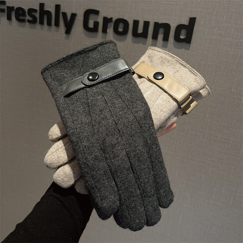 Wool Glove Lined - Guanti da uomo in lana foderati