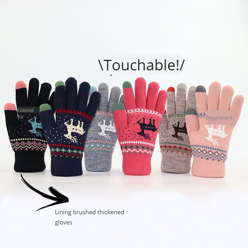 Wool Glove Lined - Guanti Invernali da Donna Senza Dita