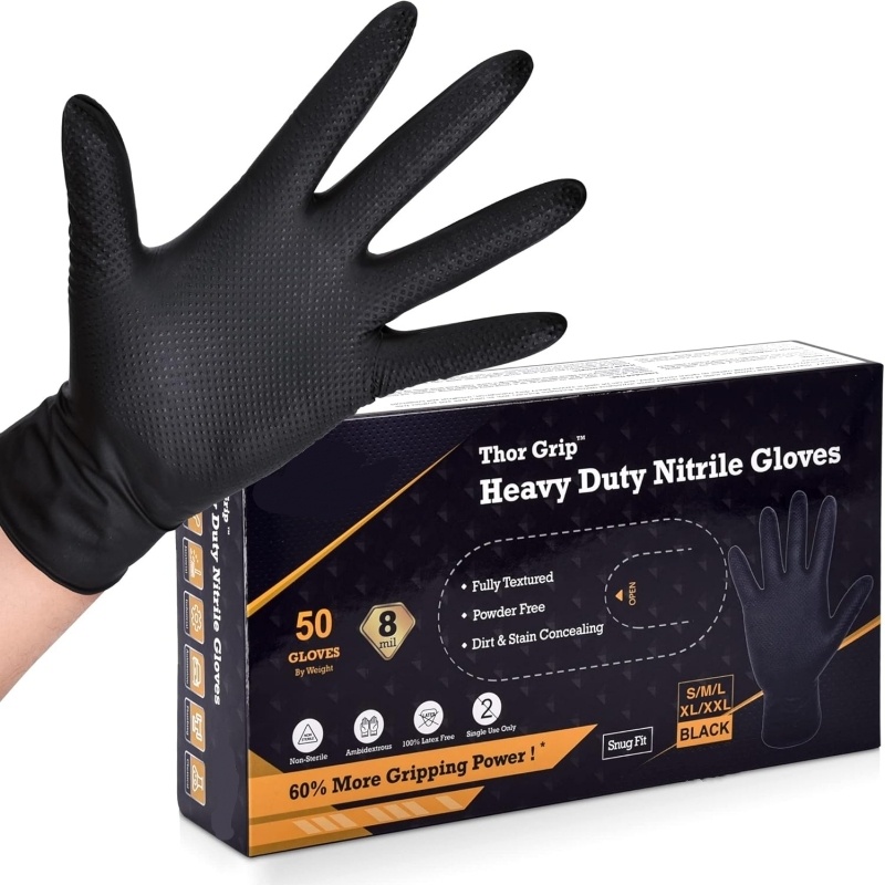 Nitrile Mechanic Glove - Guanti industriali monouso resistenti in nitrile