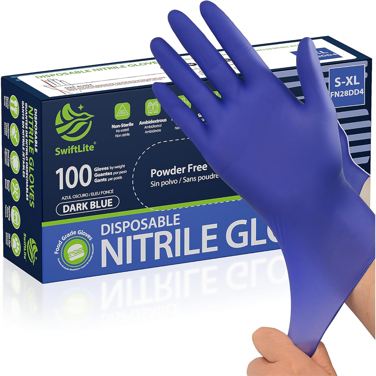 Rubber Glove Cleaning - Guanti in Nitrile Monouso per Cucina