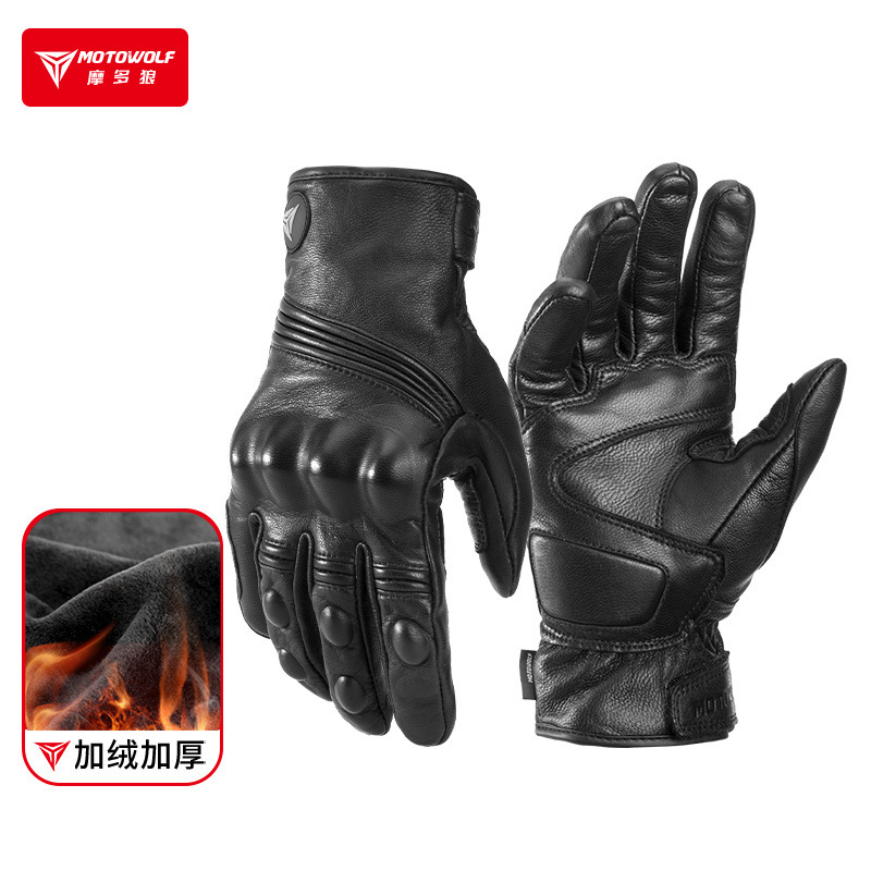 Motorcycle Glove Knuckle - Guanti da moto invernali per uomo