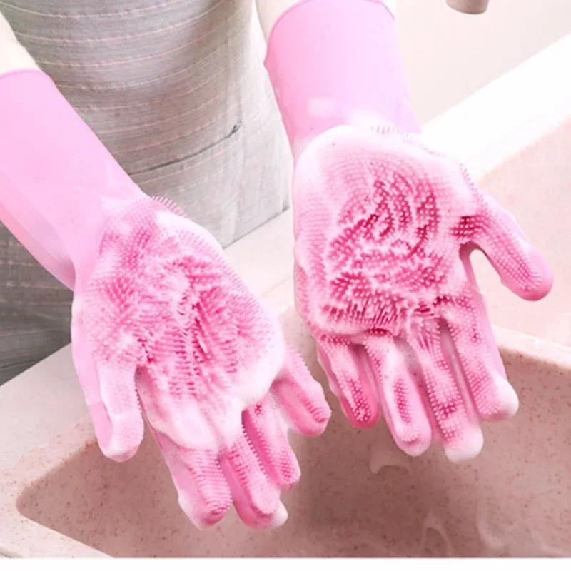 Dish Glove Rubber - 1 paio di guanti riutilizzabili per