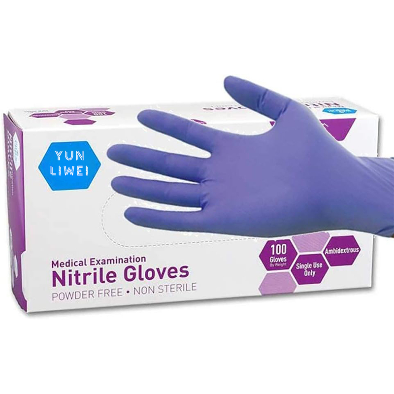 Exam Glove Nitrile - Guanti in Nitrile Morbidi Viola Monouso