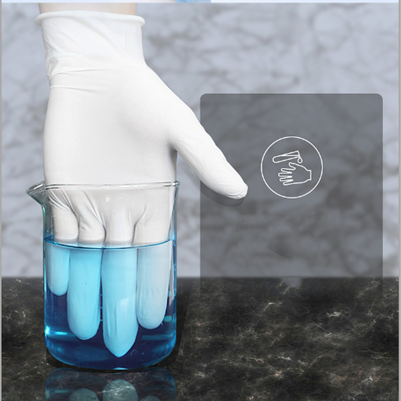 Dish Glove Rubber - Guanti in Nitrile Monouso Bianchi S/M/L/XL