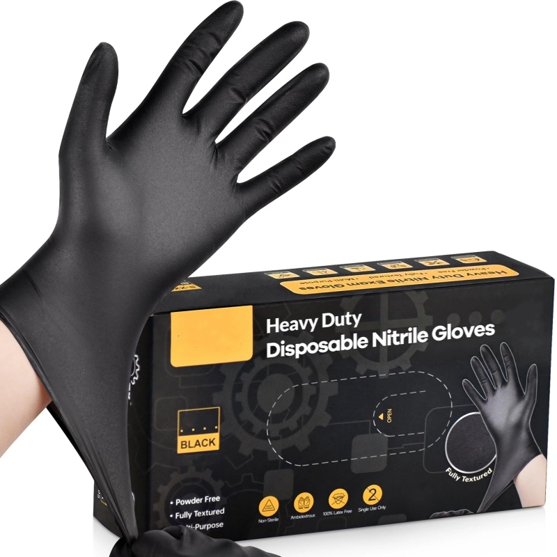 Latex Disposable Glove - Guanti monouso neri in nitrile da