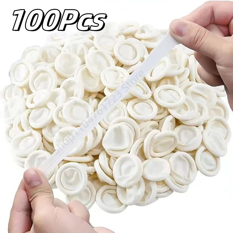 Latex Disposable Glove - 100 Pezzi Copridita Monouso in Gomma,