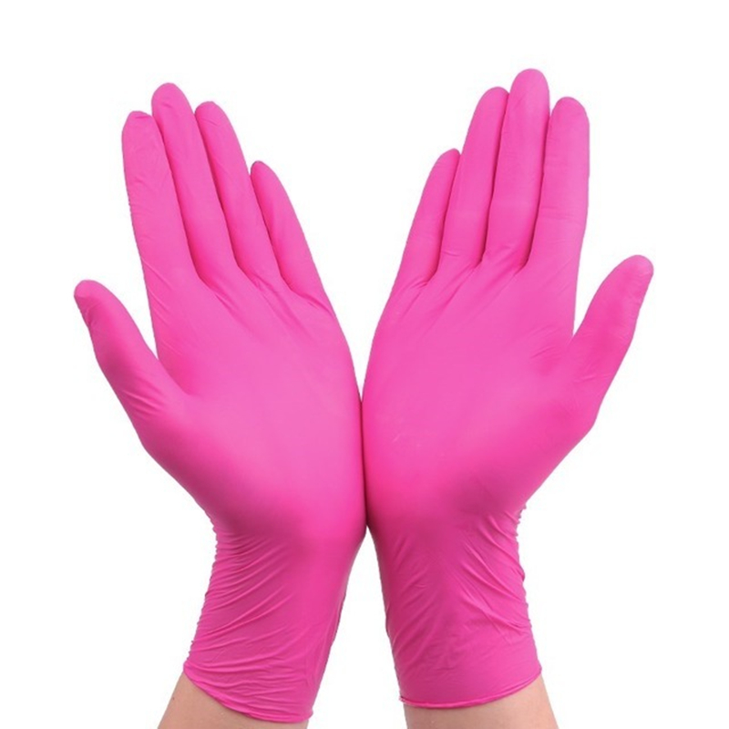 Nitrile Mechanic Glove - Guanti monouso in nitrile rosa neri