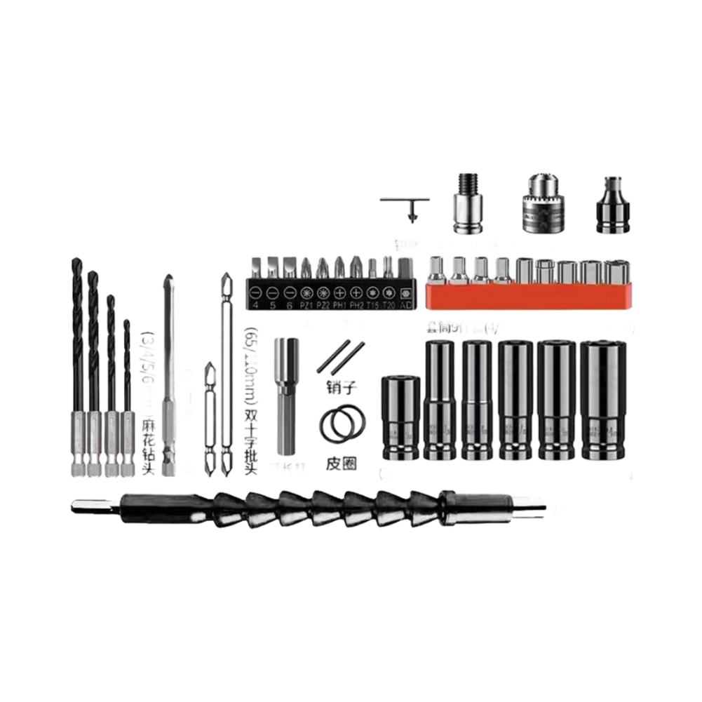 Work Glove Impact - Set di chiavi a bussola da