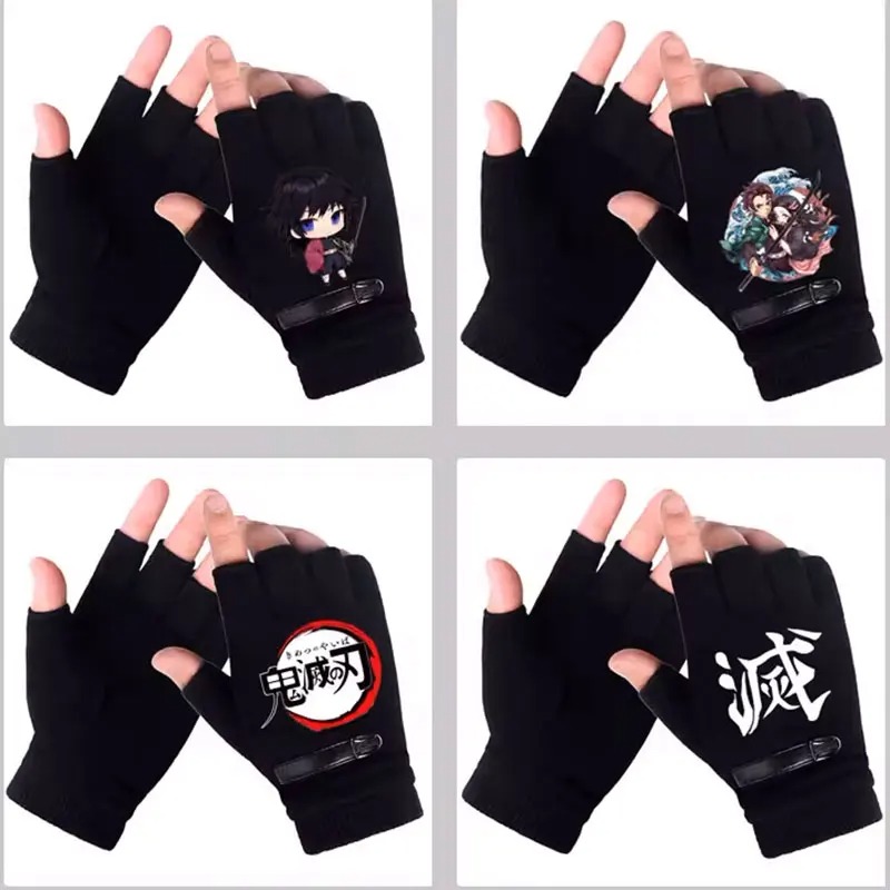 Fingerless Glove Knit - Guanti mezze dita per studenti Anime