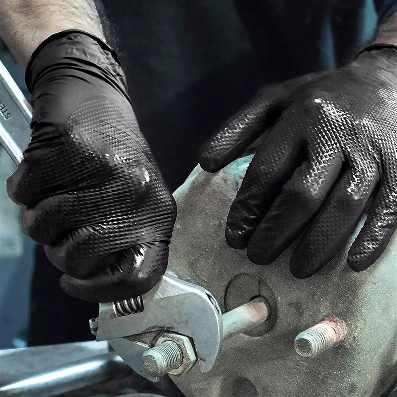 Nitrile Mechanic Glove - Guanti Industriali in Nitrile Nero 8mil