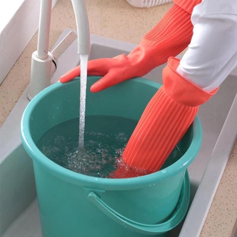 Dish Glove Rubber - Guanti lunghi riutilizzabili in gomma per
