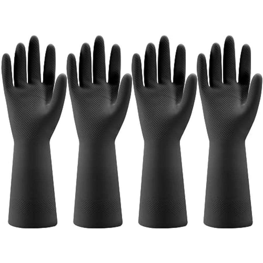 Dish Glove Rubber - 4 paia di guanti in gomma