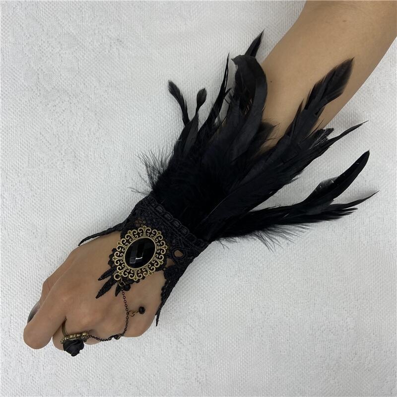 Motorcycle Glove Knuckle - Guanti di pizzo di piume di