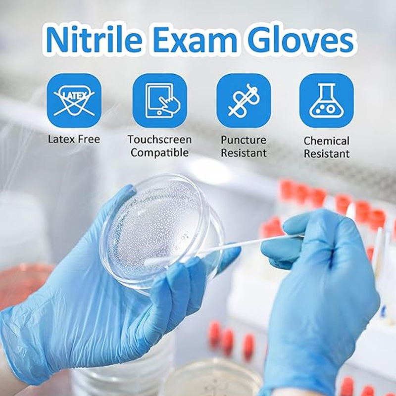 Exam Glove Nitrile - Guanti in Nitrile Blu di Grado