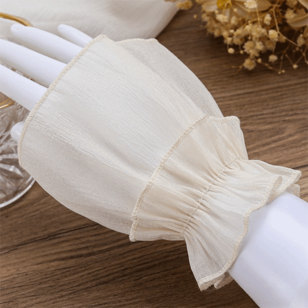 Fingerless Glove Knit - Manicotti a pieghe arricciati staccabili con