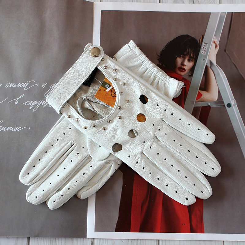Leather Driving Glove - Guanti estivi in pelle con tutte