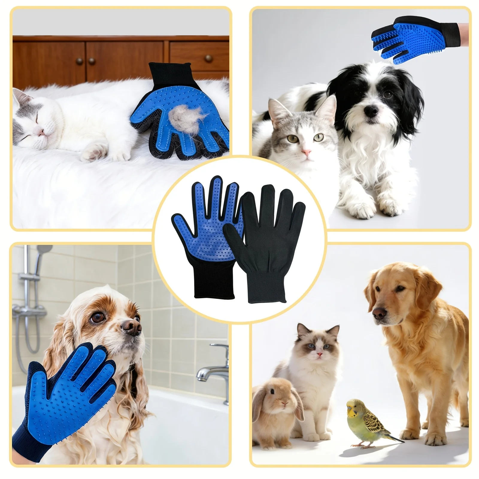 Guanti per toelettatura gatti, - Rubber Glove Cleaning recensione e prezzo