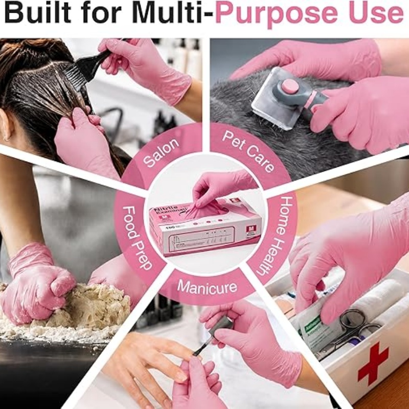 Guanti Monouso in Nitrile Rosa - Latex Disposable Glove recensione e prezzo