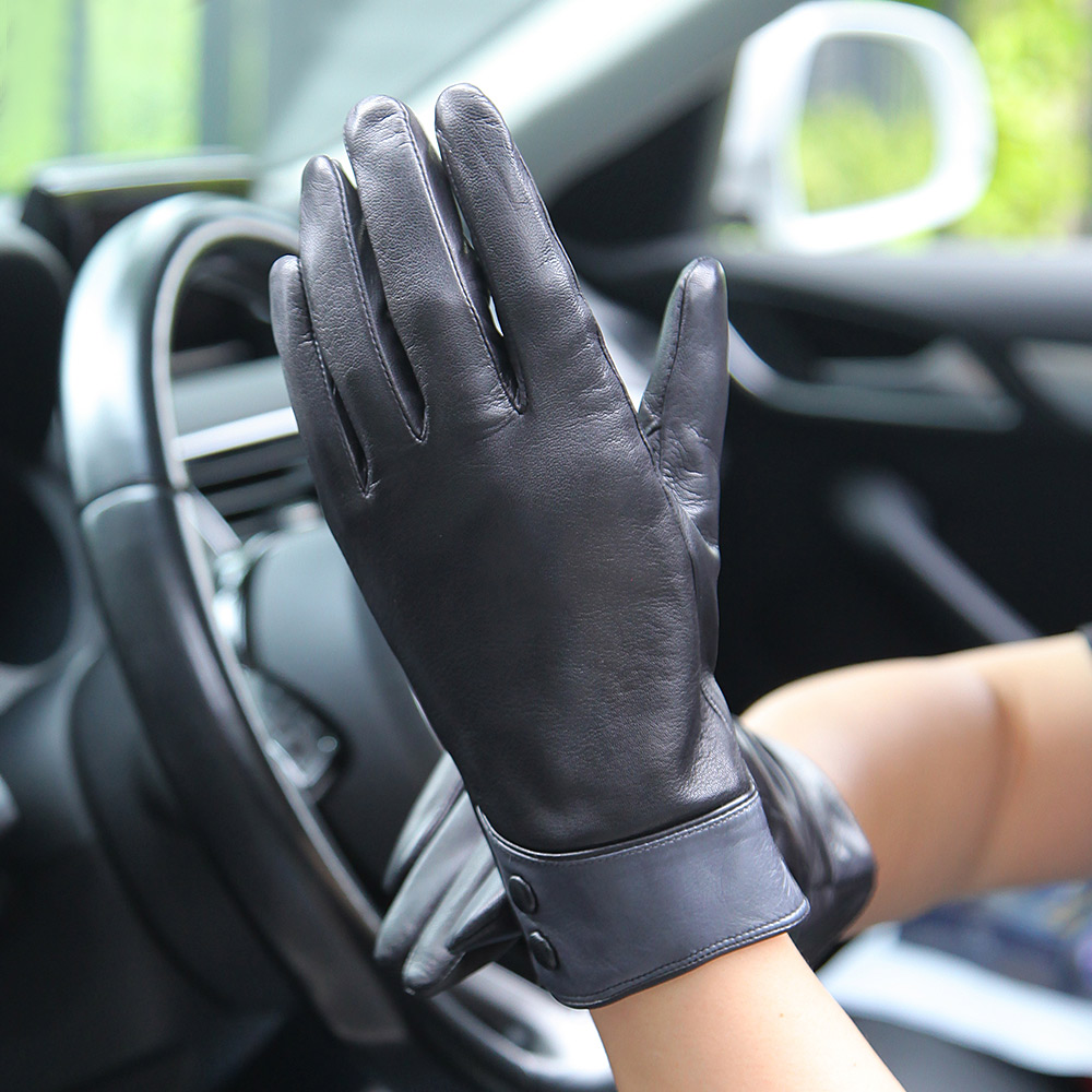 Guanti in vera pelle nera moda - Wool Glove Lined recensione e prezzo