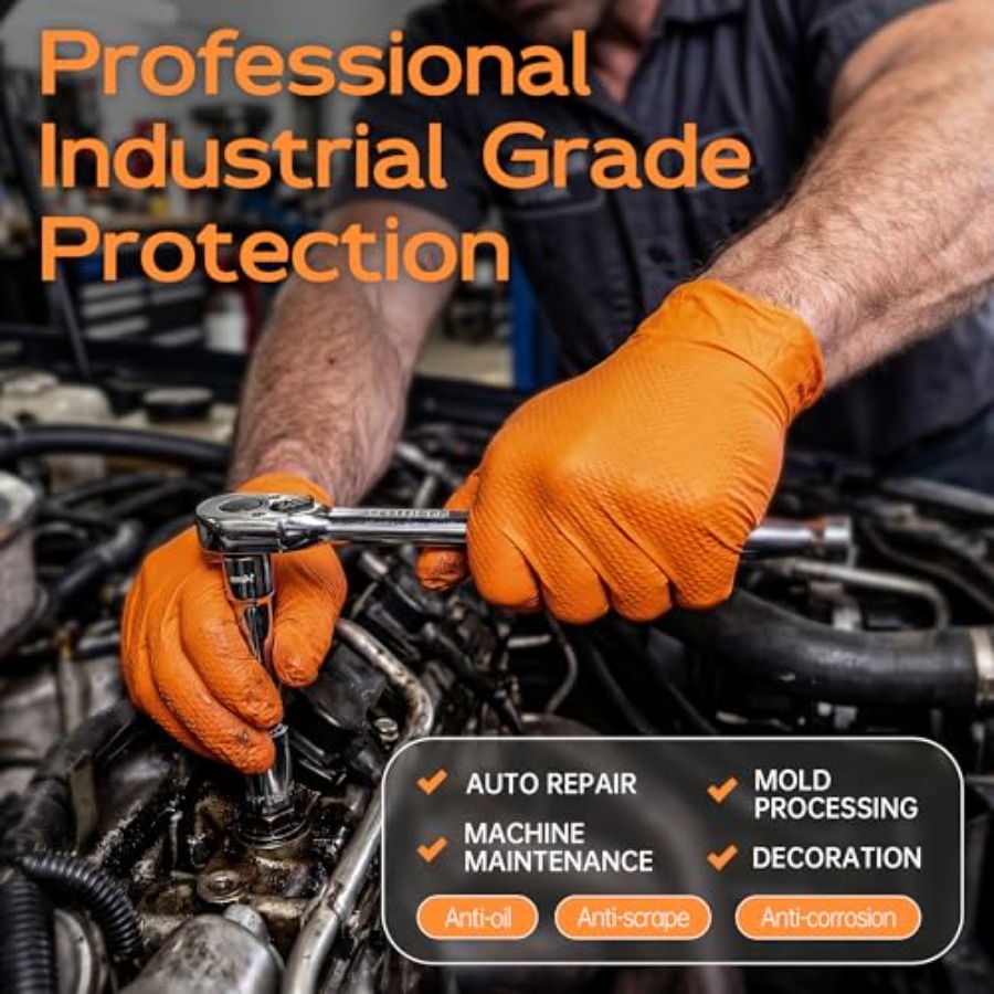 Guanti in Nitrile Arancioni Re - Nitrile Mechanic Glove recensione e prezzo