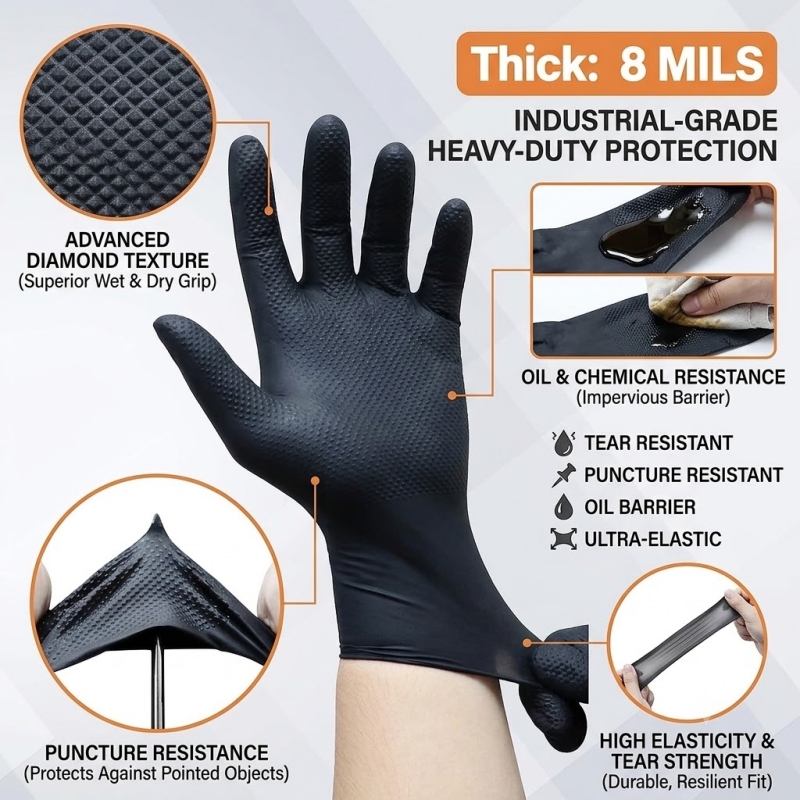 Guanti Industriali in Nitrile  - Nitrile Mechanic Glove recensione e prezzo