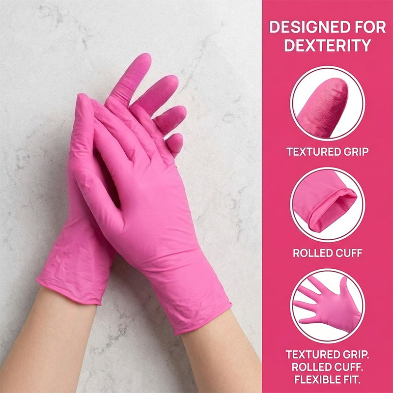 Guanti monouso in nitrile rosa - Nitrile Mechanic Glove recensione e prezzo