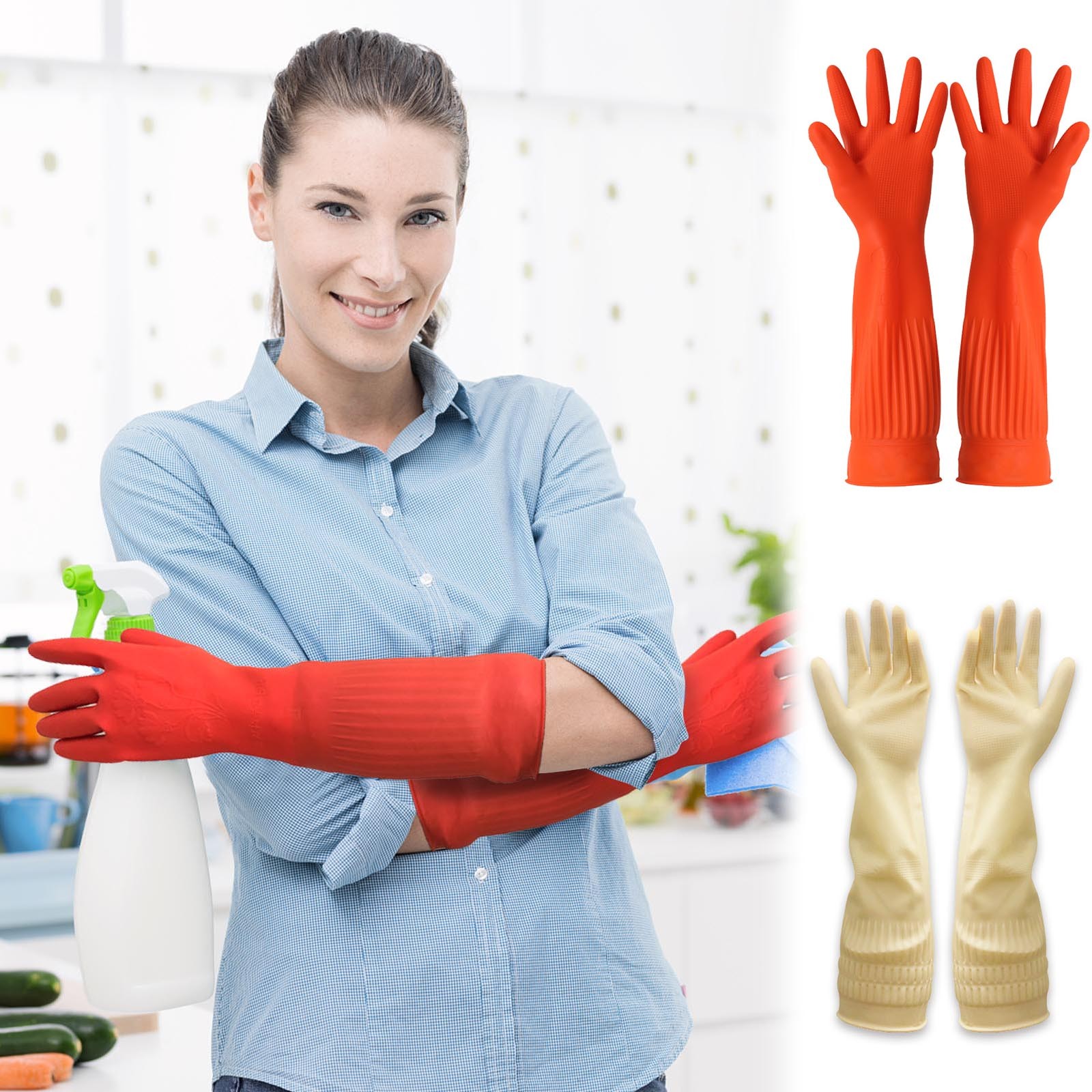 1 paio di guanti puliti in gom - Dish Glove Rubber recensione e prezzo