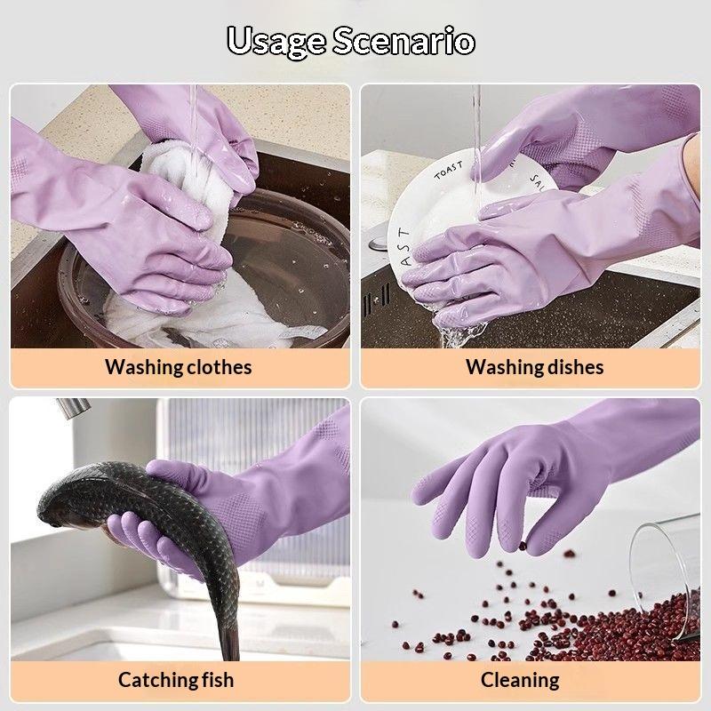 1 paio di guanti in lattice pe - Dish Glove Rubber recensione e prezzo