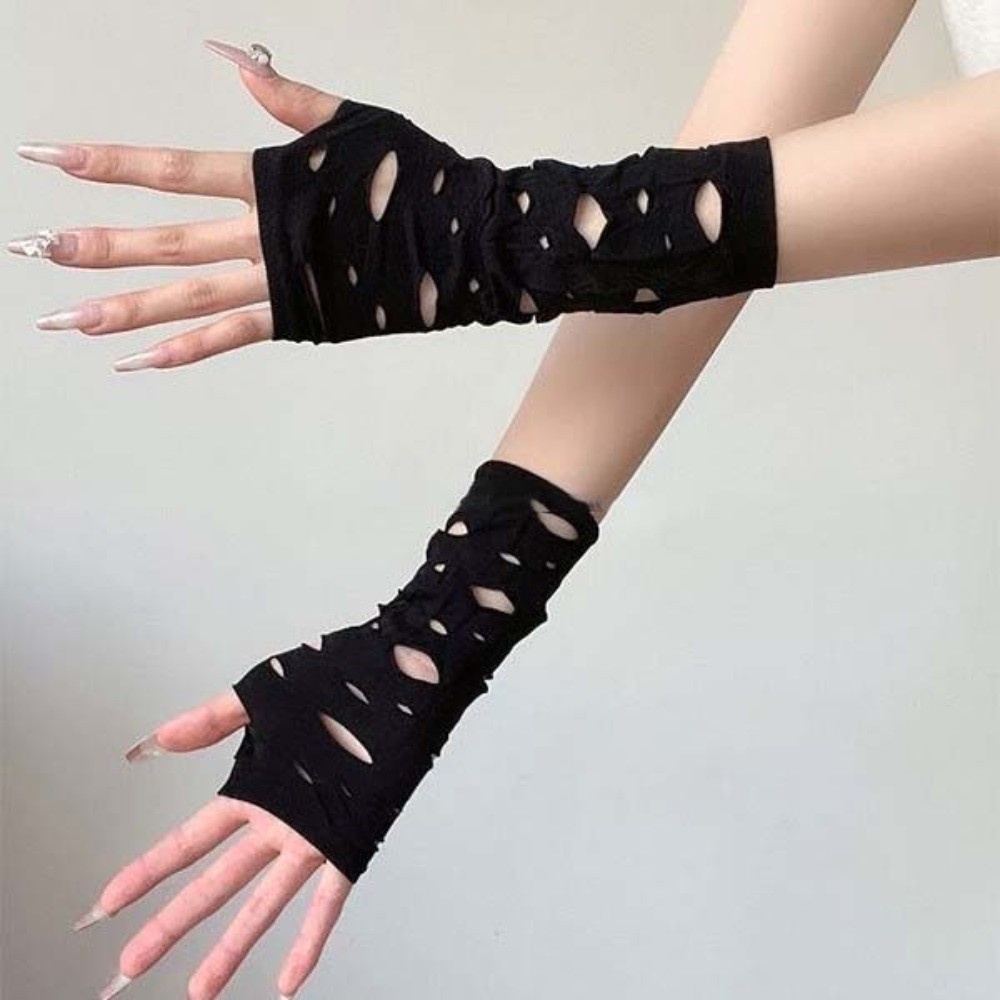 Guanti Senza Dita Neri con Man - Fingerless Glove Knit recensione e prezzo