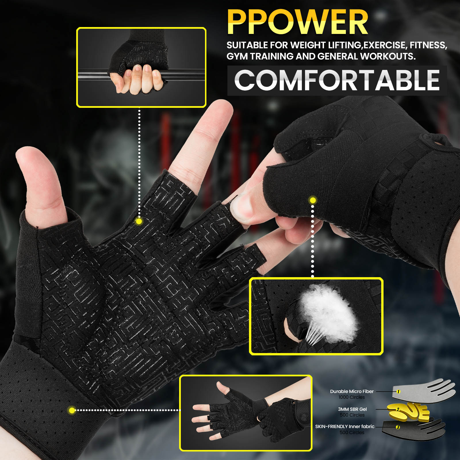 Guanti da Palestra per Uomo, M - Workout Glove Gym recensione e prezzo