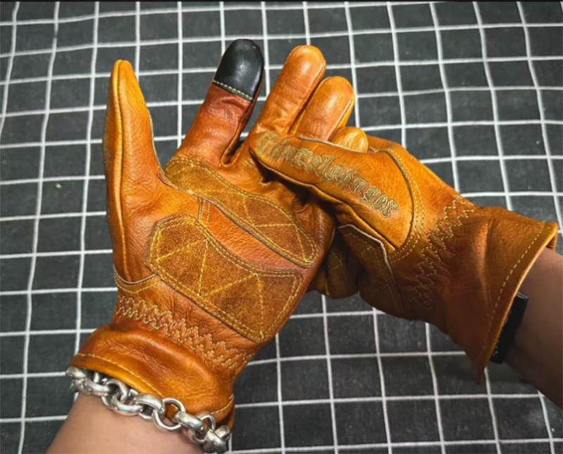 Guanti da moto retrò in vera p - Motorcycle Glove Knuckle recensione e prezzo